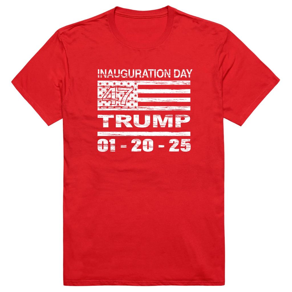 Distressed Campaign T's Trump 2, L, Red