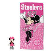 NFL Disney NFL Minnie Steelers Spirit Hugger Beach Towel