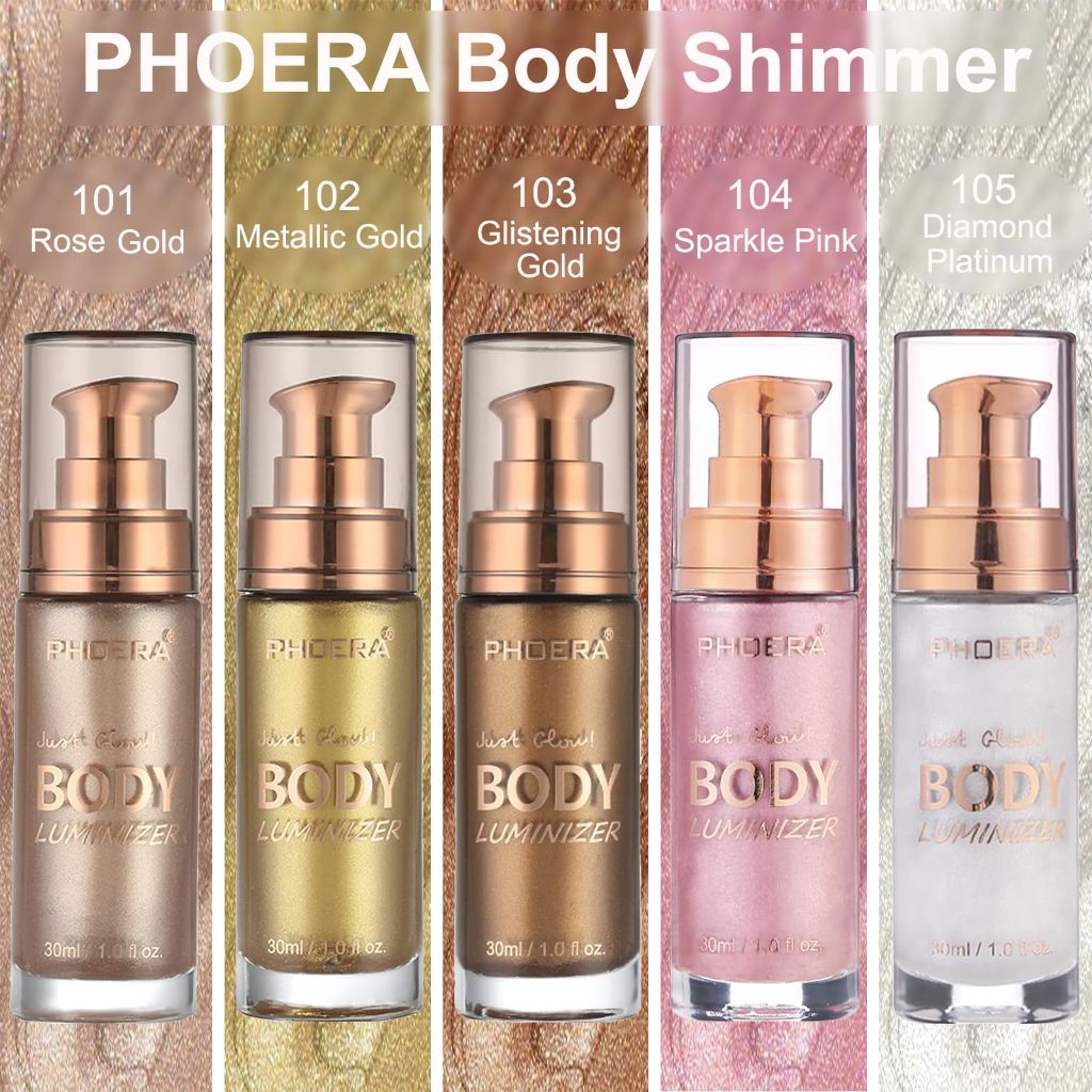 PHOERA Body Luminizer Highlighter, Waterproof Moisturizing  (103 Glistening Bronze)