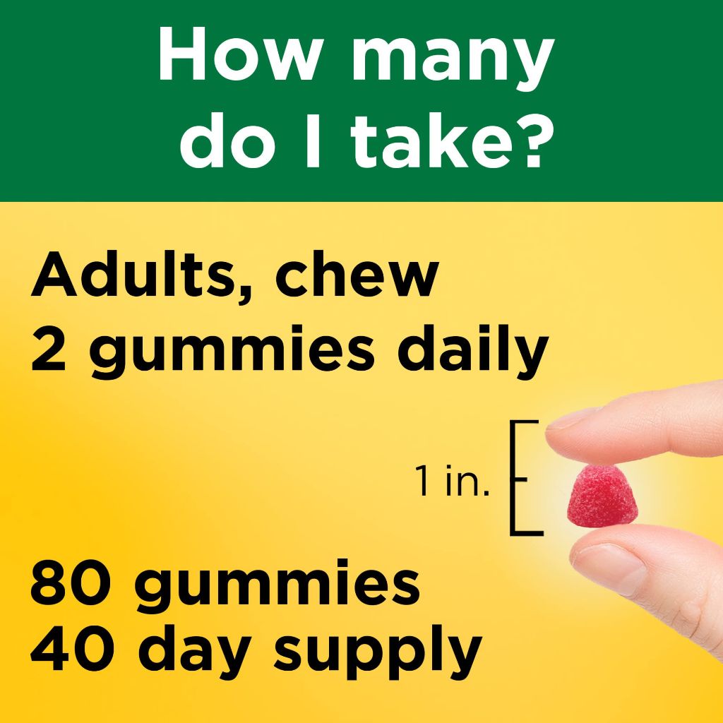 Nature Made Multivitamin + Omega-3, Multivitamin Gummies for Women and Men, Daily Nutritional Support, 80 Adult Gummy Vitamins & Minerals, 40 Day Supply