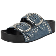 Nine West Women's Flinne Sandal, Blue Denim 420 - size 5