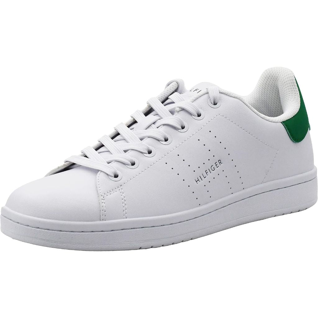 Tommy Hilfiger Men's Liston Sneaker, White/Green, Size 12