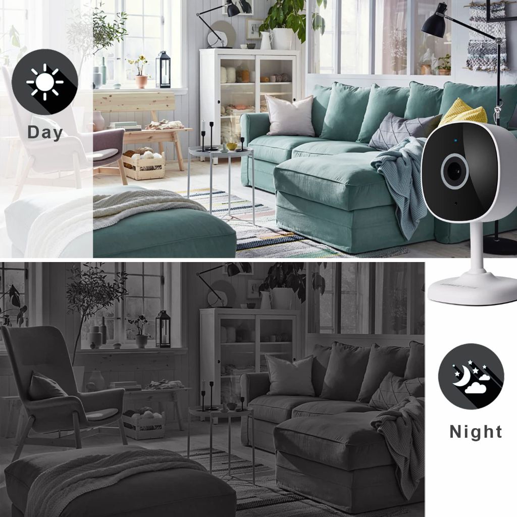 Konnek Stein 1080P Indoor Security Camera, Indoor IP Security Surveillance Camera with Night Vision, Motion Detection, 2-Way Audio, Cloud Service