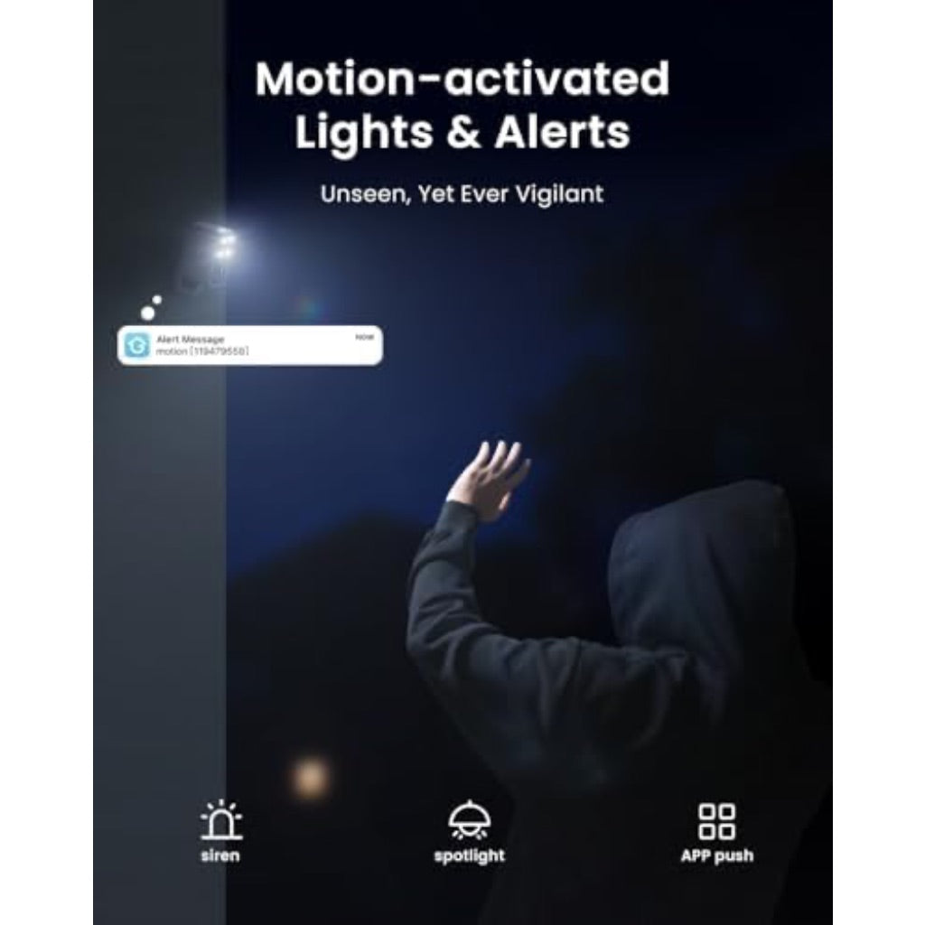 ieGeek Wireless Outdoor Security Camera, Pan Rotating 180°, 2.4G Wi-Fi with 2K Color Night Vision