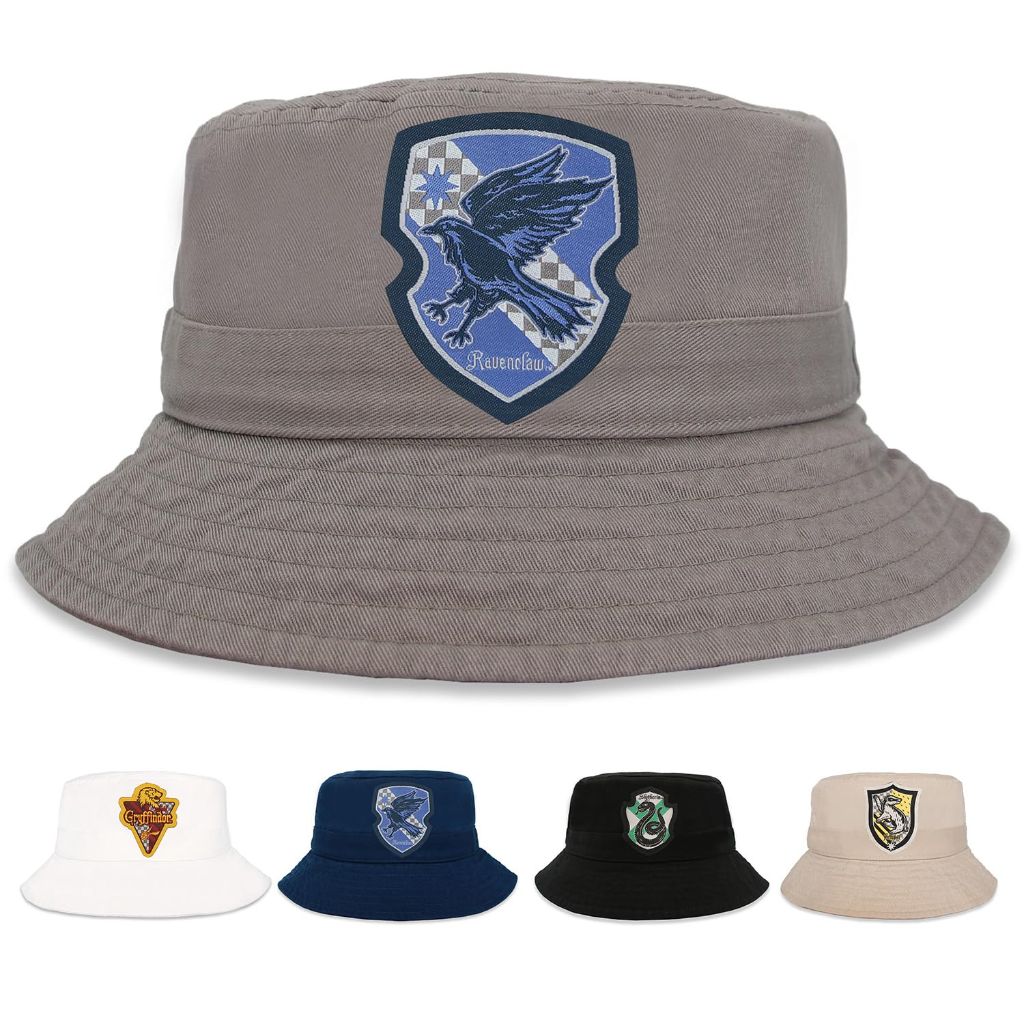Harry Potter Bucket Hat for Kids, Boy and Girl Sun Hat Kid Ages 4-7 and Big Kids 7-14 Years | Charcoal Grey | Ravenclaw