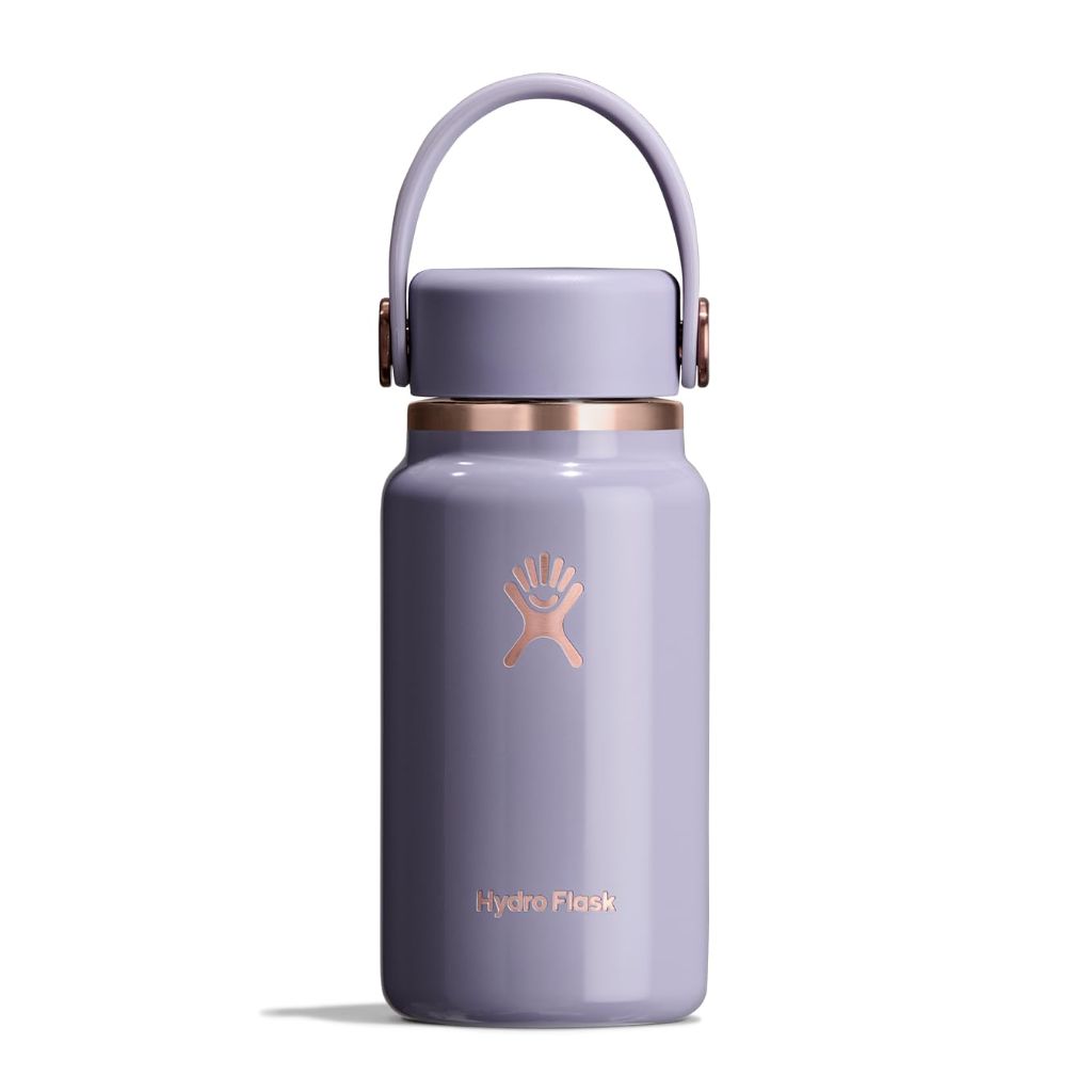 Hydro Flask Micro Bottle - Leak Proof Purse or Pocket Flask - Insulated Mini Water Bottle 6.7 Oz Vapor Rose Gold