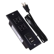 Electmagic Recessed Power Strip–Recessed Outlet with 2 Outlets & 3 USB Ports, 6.5FT Cord