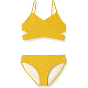 Kanu Surf Girls Solid Wrap Around Bikini, Yellow, Size 6