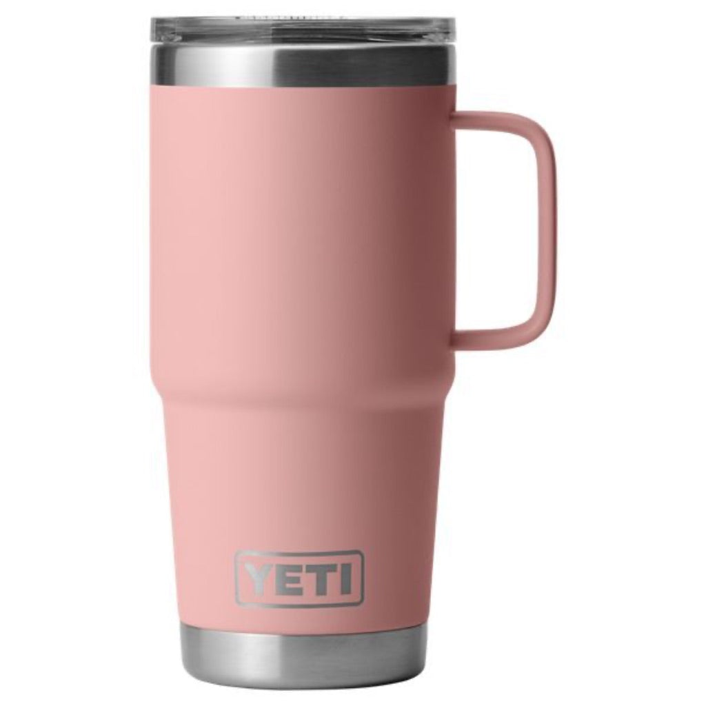 Yeti Rambler 20oz Travel Mug Insulated Stainless w/Stronghold Lid Sandstone Pink