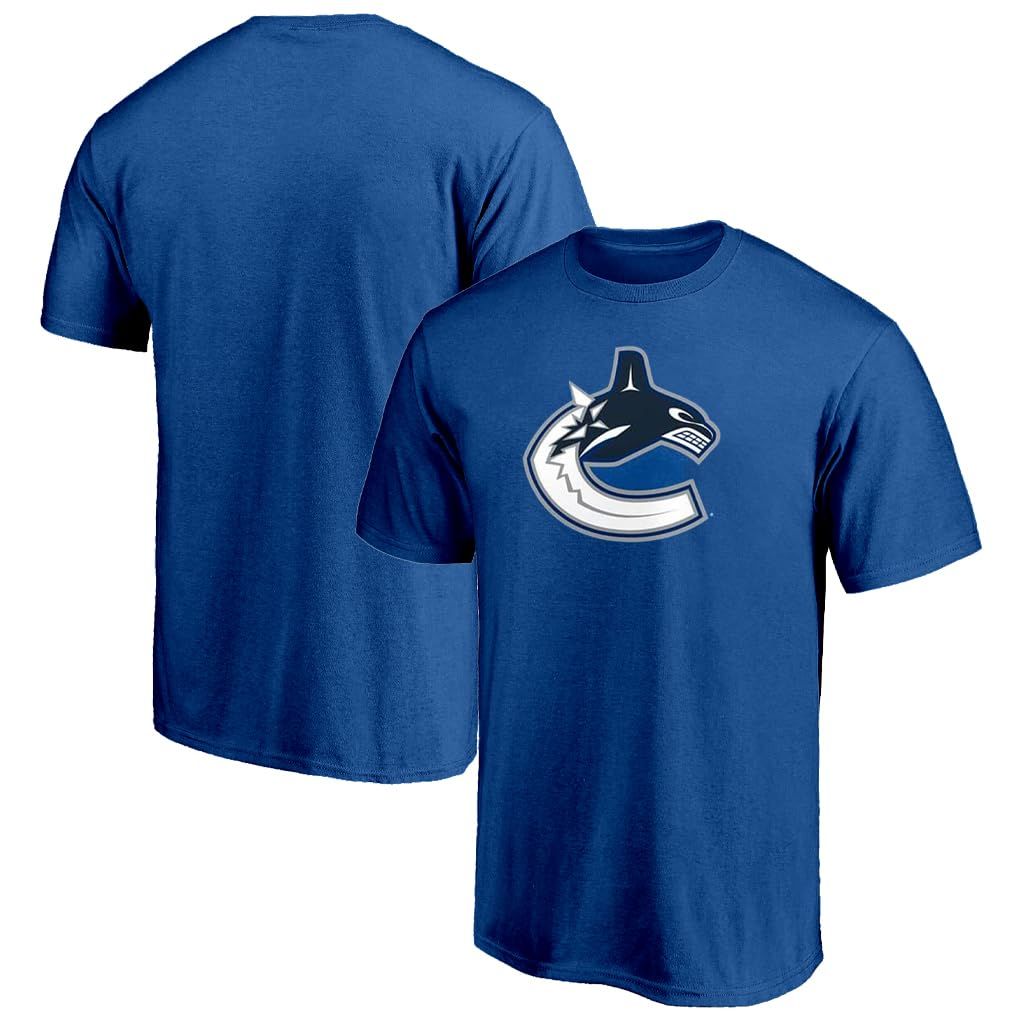 SZ 14-16 Outerstuff NHL Youth 8-20 Performance Polyester Team Color Primary Logo T-Shirt ( Vancouver Canucks Blue)