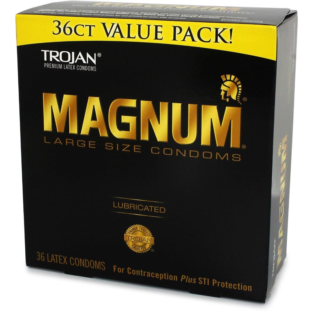 Trojan Condom Magnum Lubricated, 36 Count