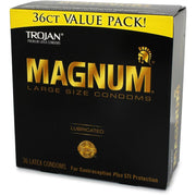 Trojan Condom Magnum Lubricated, 36 Count