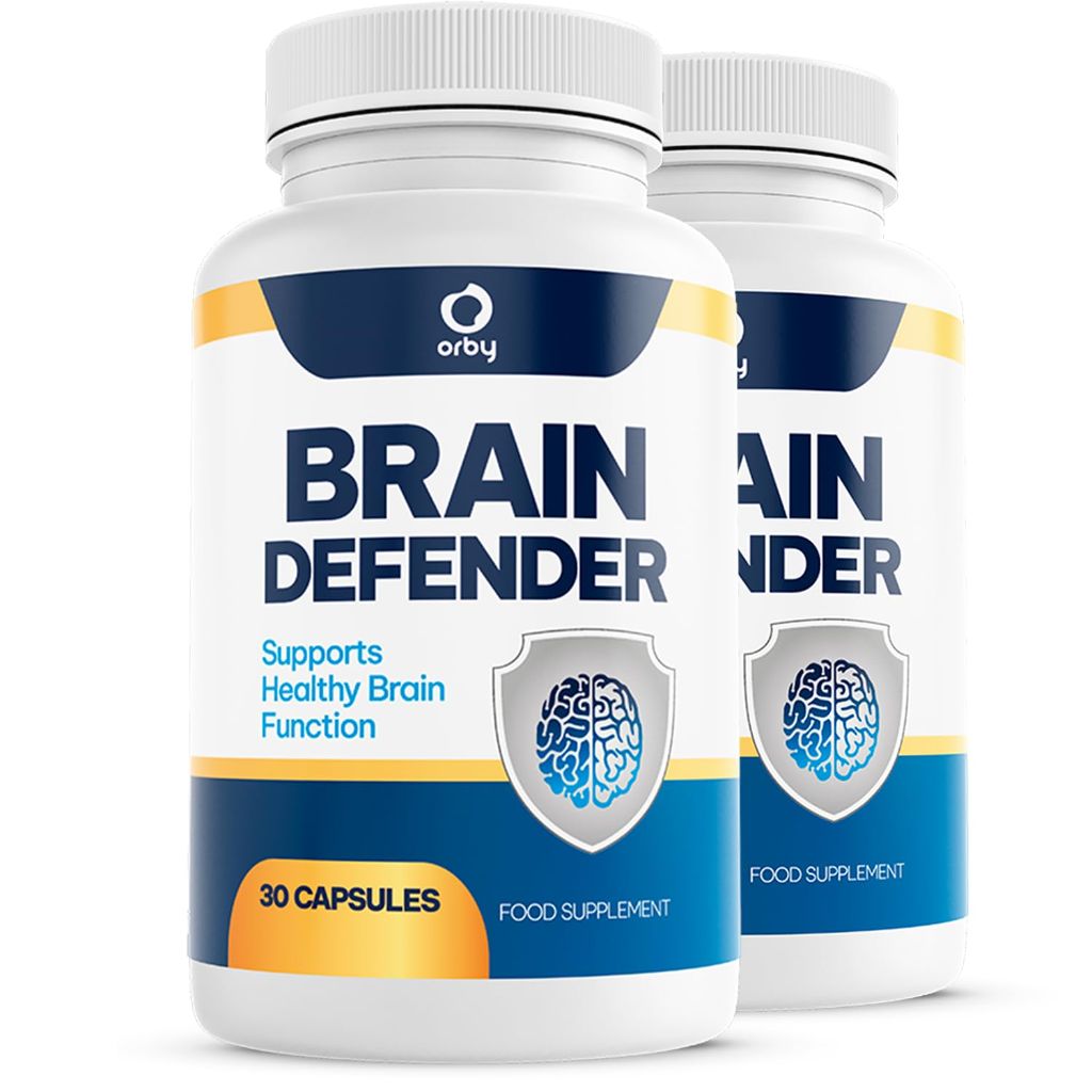 BrainDefender Capsules – Natural Supplement for Cognitive Health, Focus & Memory - 30 Capsules, 2 pk