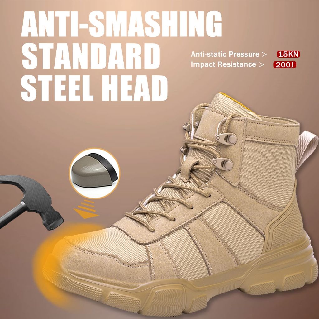 ARCHINSERT Safety Shoes, Beige - size Men(7) Women(8.5)