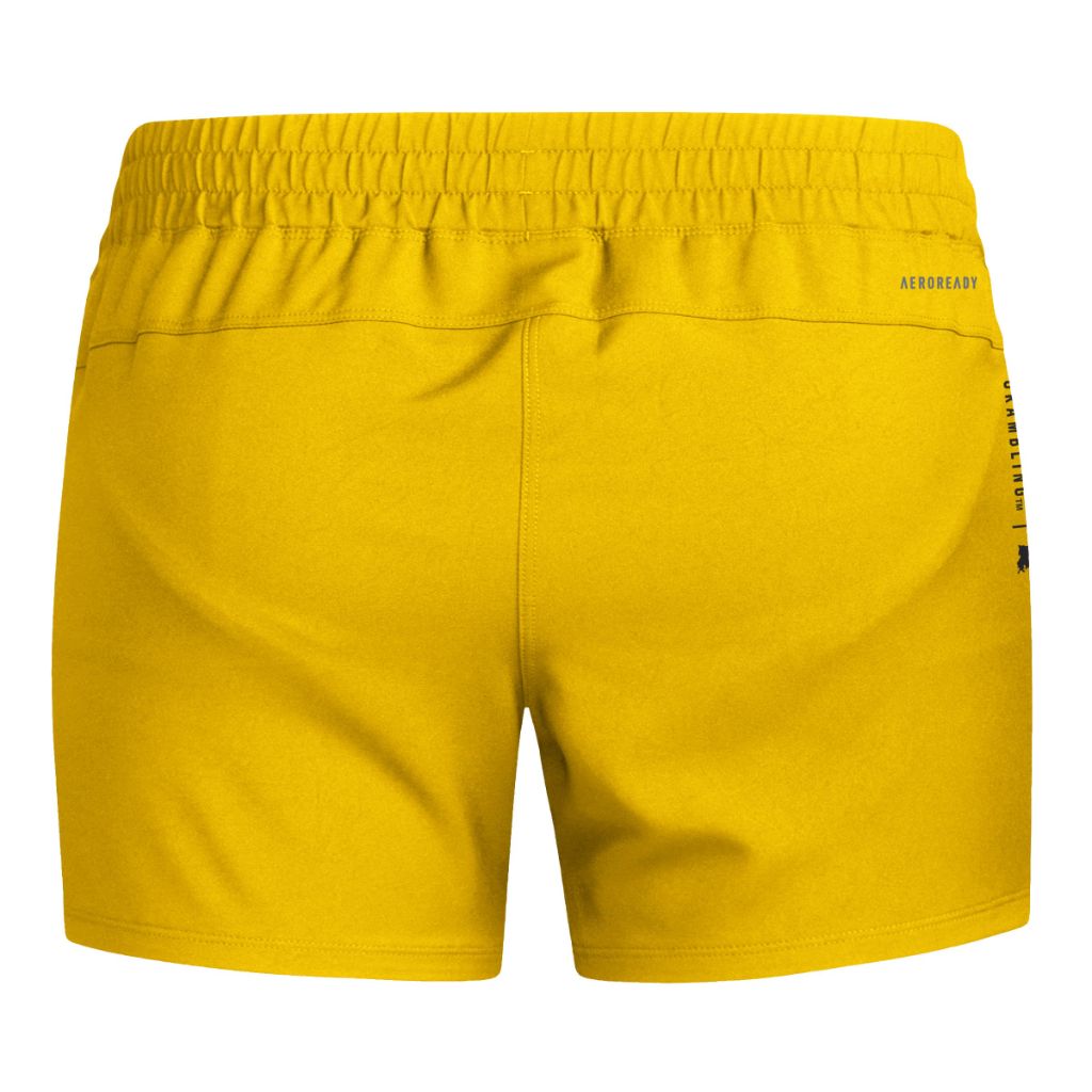 Adidas Women's D4T Woven Grambling State Universtiy Training Shorts, Team Collegiate Gold/Black/Grambling State Universtiy, Medium/3" Inseam
