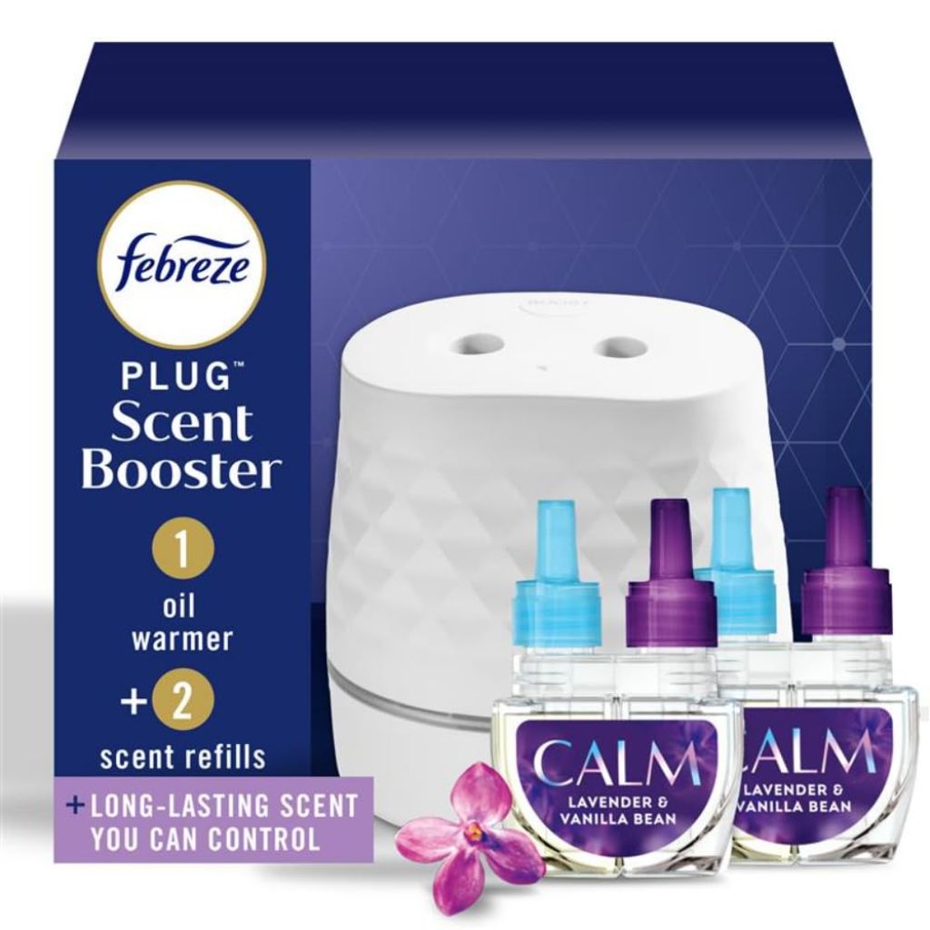 Febreze Plug Scent Booster Starter Kit w/2 Refills - White/Downy Calm