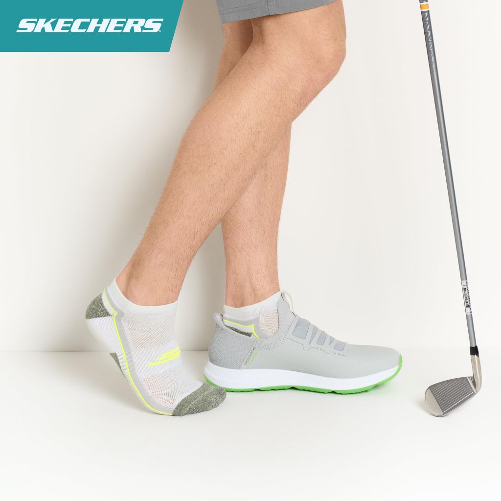 SZ 10-13, Skechers Men's 3-Pack Golf Low Cut Socks, Bright Yellow