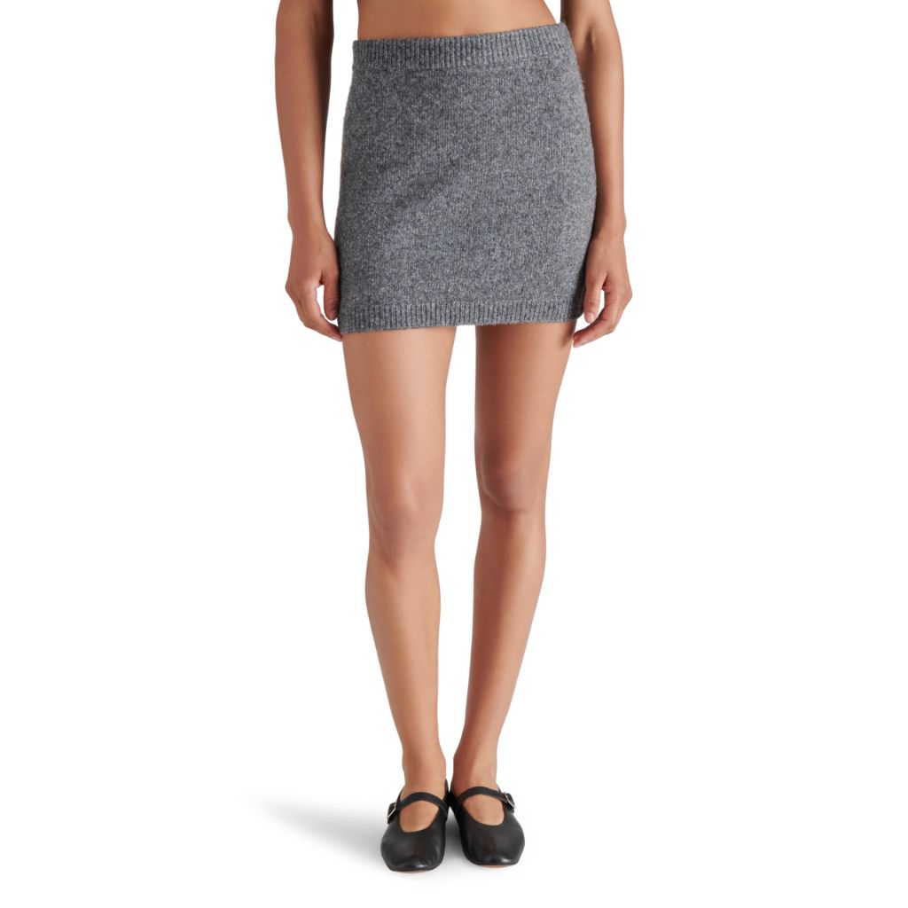 Steve Madden Apparel Jennie Skirt, HTHR Charcoal, X-Small
