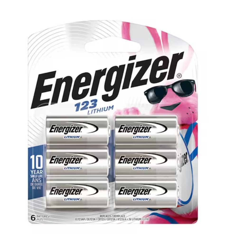 Energizer 123 Lithium Ion Battery, 3V, 6pk
