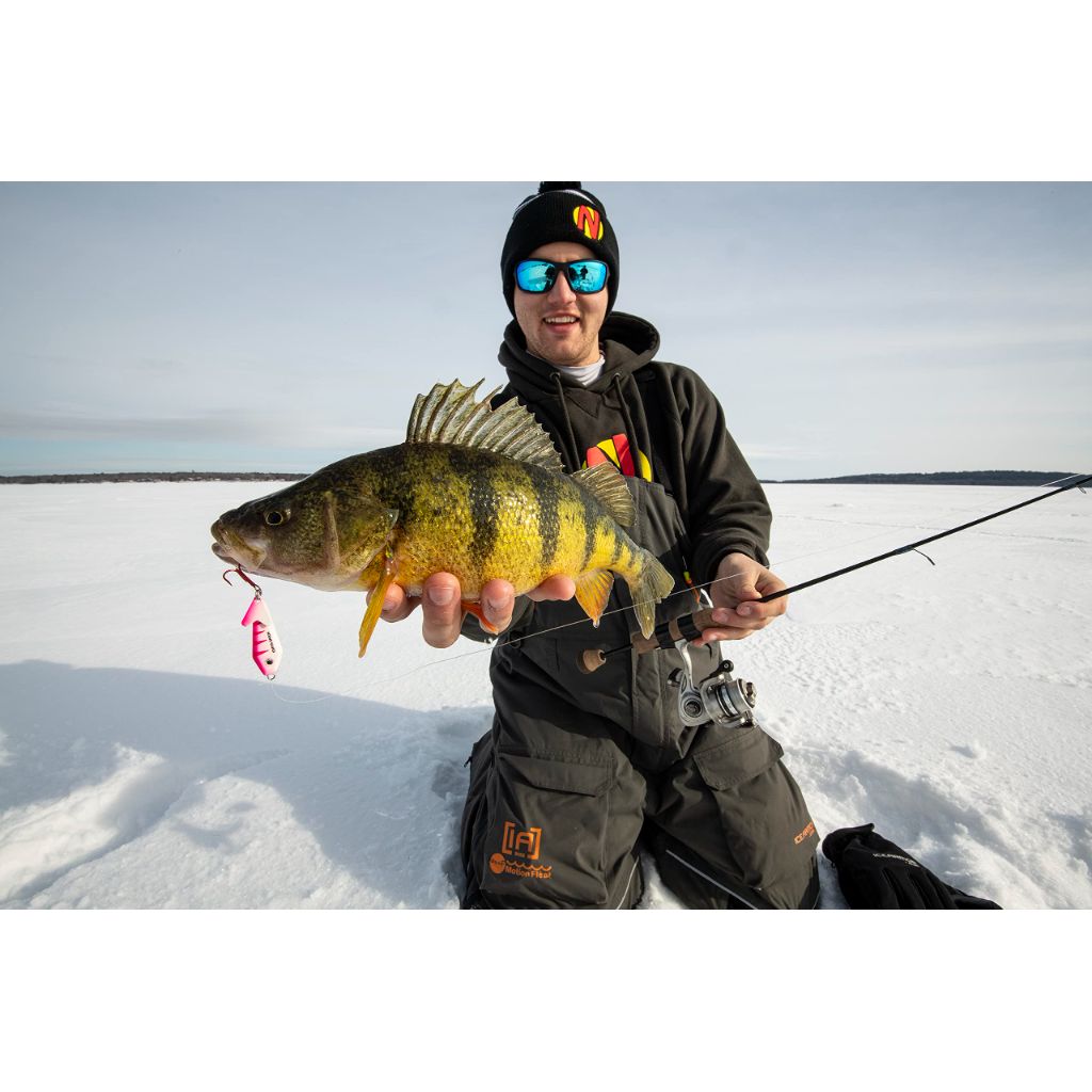 Northland Tackle Buck-Shot Coffin Ice Fishing Spoon, UV Electric Perch, 1/4 Oz, 1/Cd