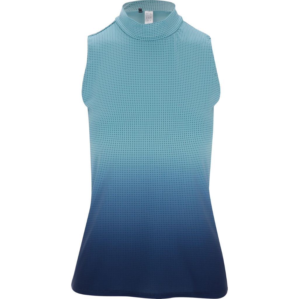 Adidas Golf Women's Standard Ultimate365 Gradient Sleeveless Mock Neck Top, Collegiate Navy