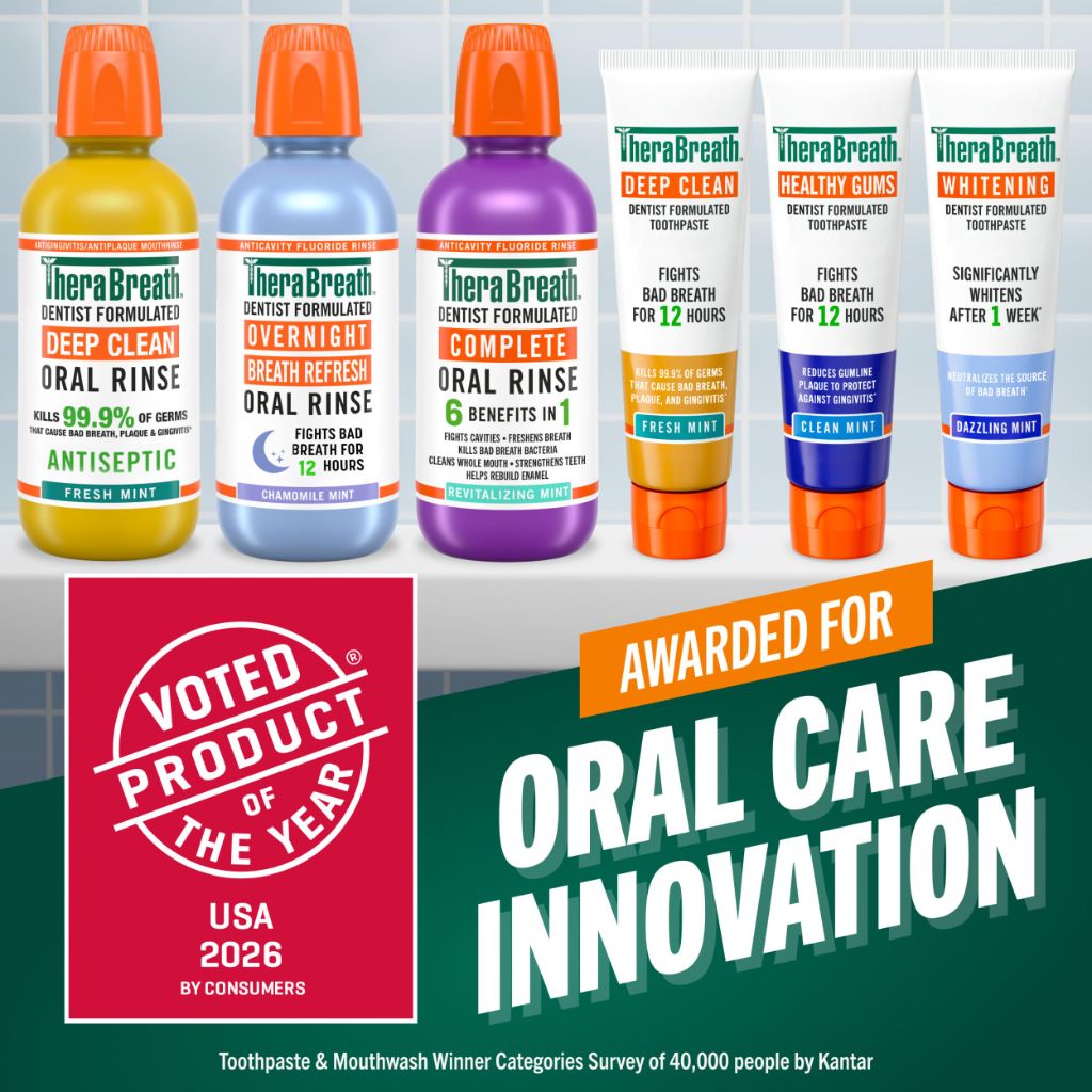 TheraBreath Overnight Mouthwash, Chamomile Mint Flavor, 16 fl oz (Pack of 2)