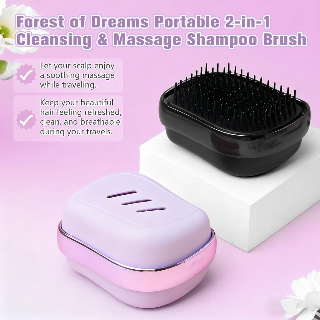 Forest of Dreams 2-in-1 Scalp Massager Shampoo Brush
