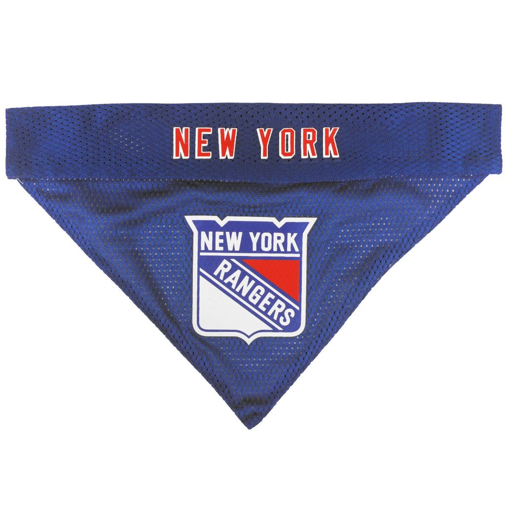 Pets First NHL New York Rangers Reversible Bandana for Dogs & Cats - size 2XL