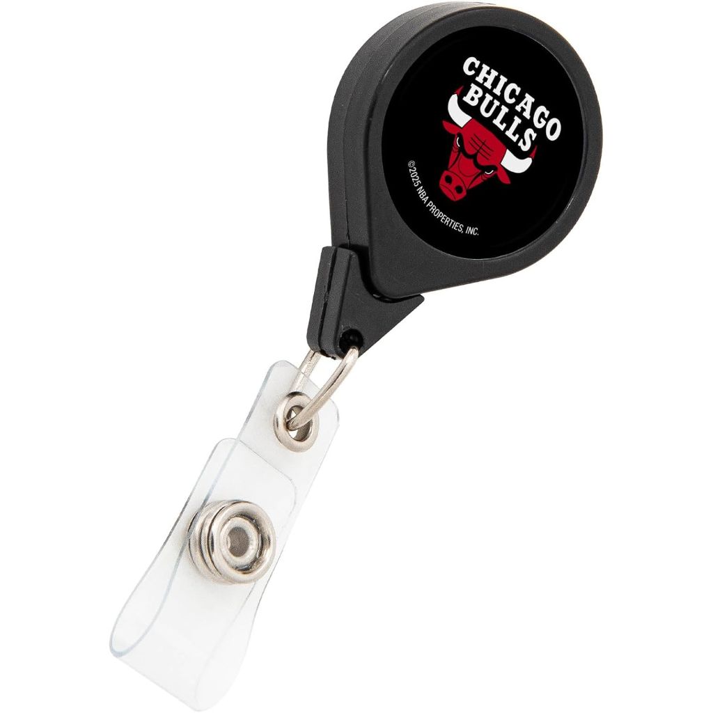 Desert Cactus Chicago Bulls Retractable Badge Holder NBA ID Reel with Ticket Clip for Lanyard