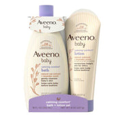 Aveeno Baby Calming Comfort Bath & Lotion Set with Natural Oat, Lavender & Vanilla Scents