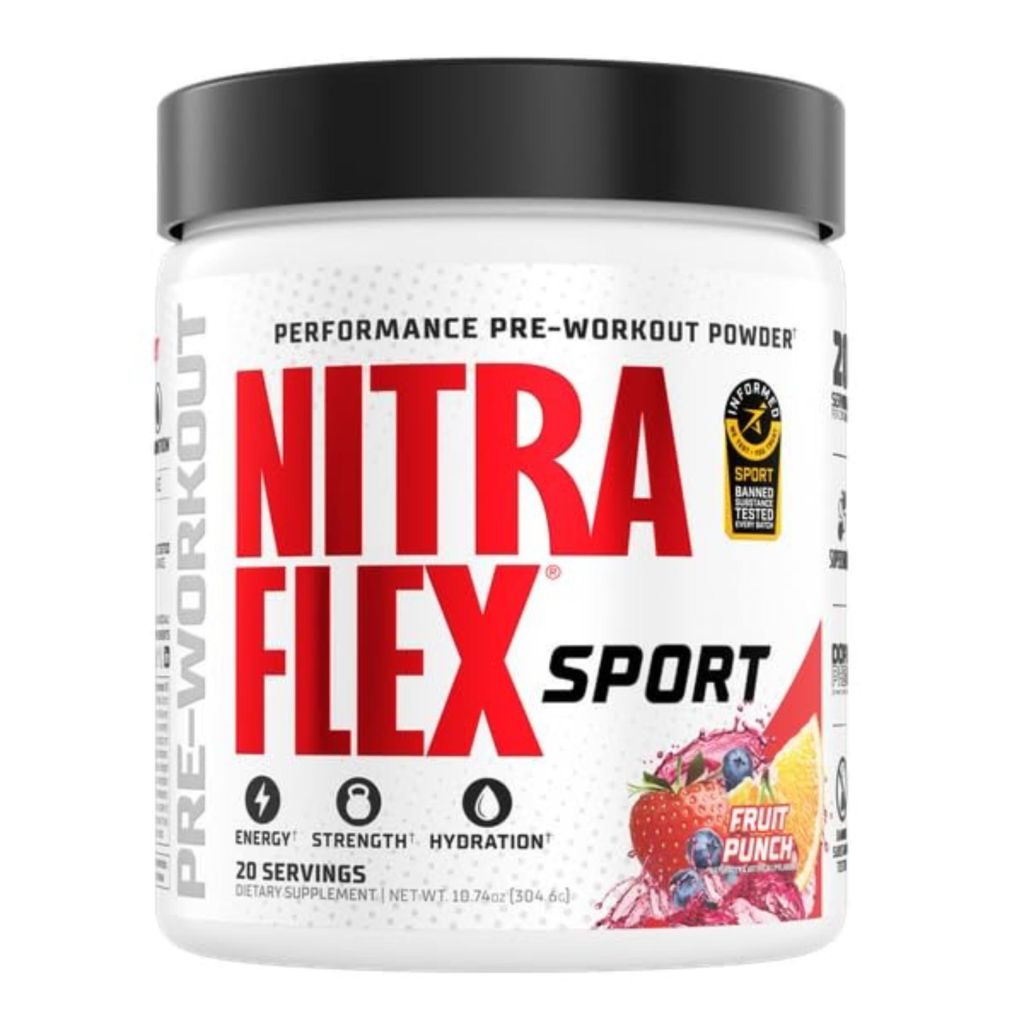 Nitraflex Sport Fruit Punch Pre-Workout Powder (20 Servings, Fruit Punch)