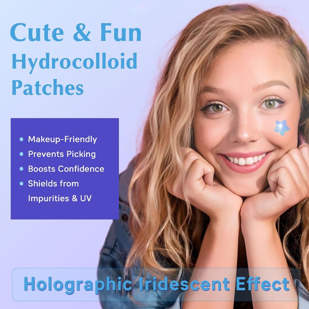 Hologram Pimple Patches for Face, 12MM (36 Count)