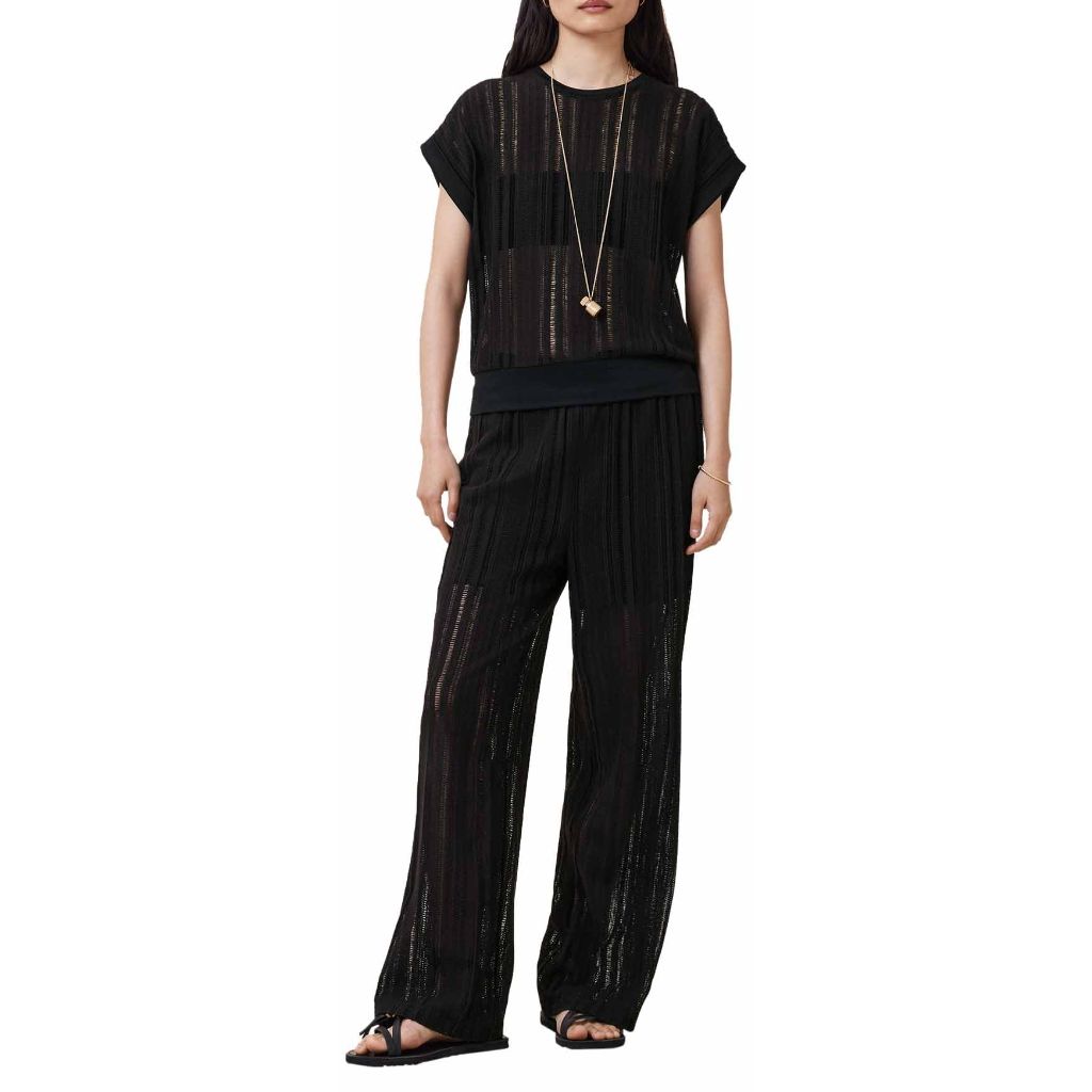 AllSaints Women's Pants Giana Trouser, Black - size Medium