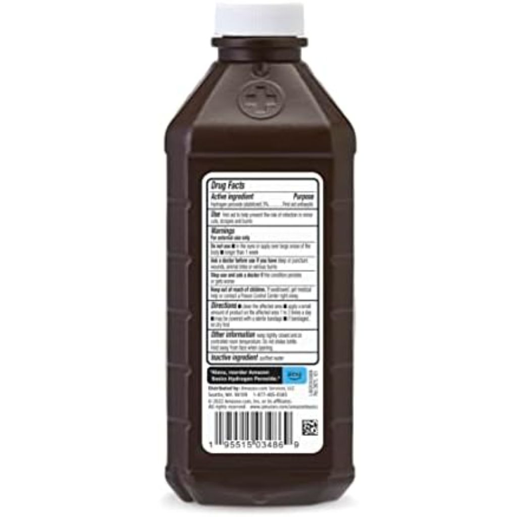 Amazon Basics - Hydrogen Peroxide Topical Solution USP, 16 fl oz (Pack of 12)