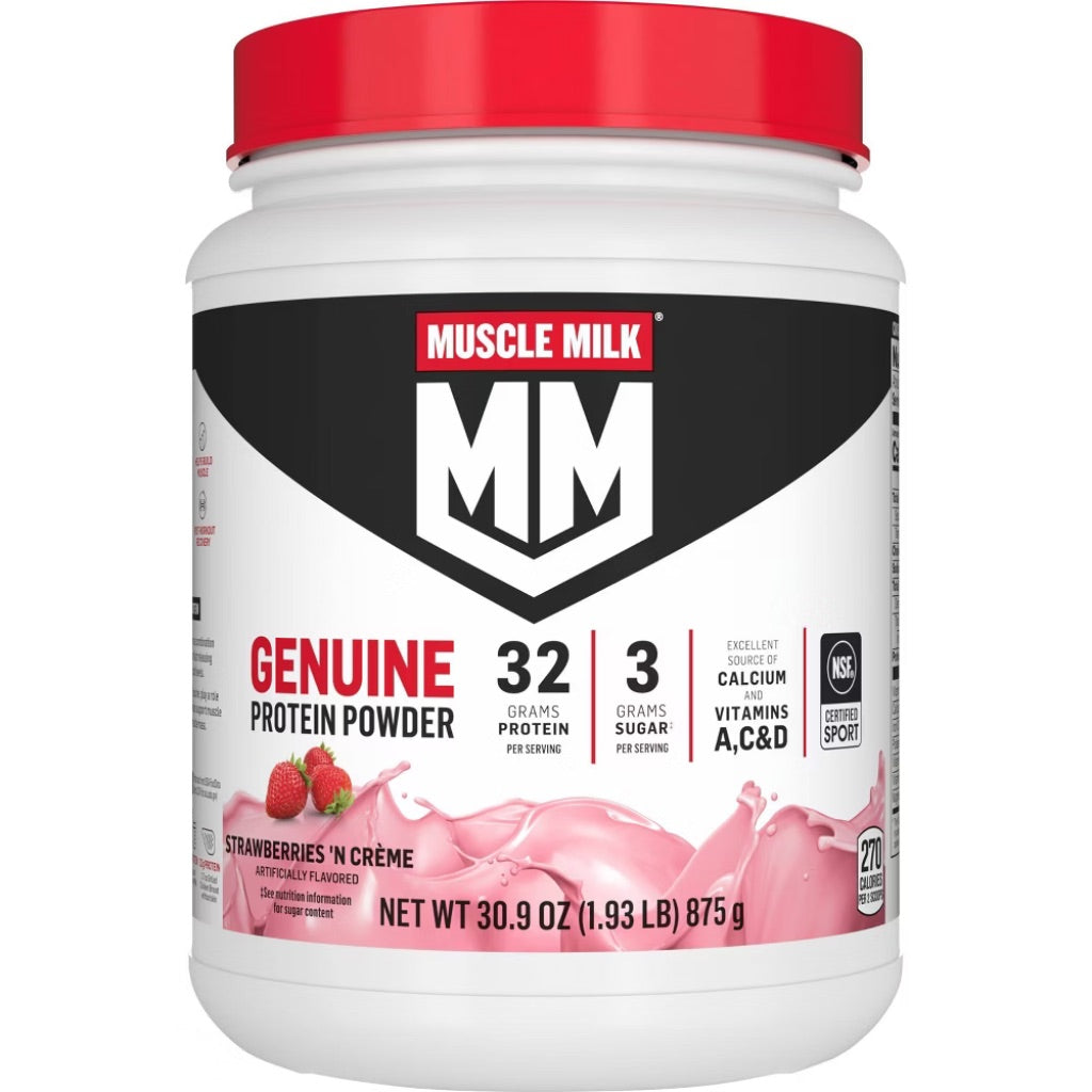 Muscle Milk Gen Strawberry Protein Powder: Whey for Muscle Growth & Sports Performance