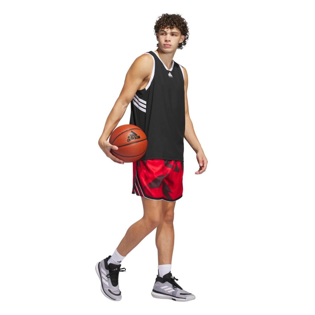 adidas Men's Crazy Lite Allover Printed Basketball Shorts - Pure Ruby/Black, Size XS