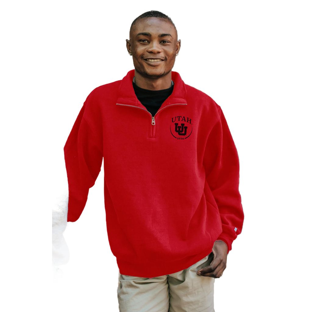 Utah Utes NCAA Officially Licensed Quarter Zip Sweatshirt Left Chest Logo, Small