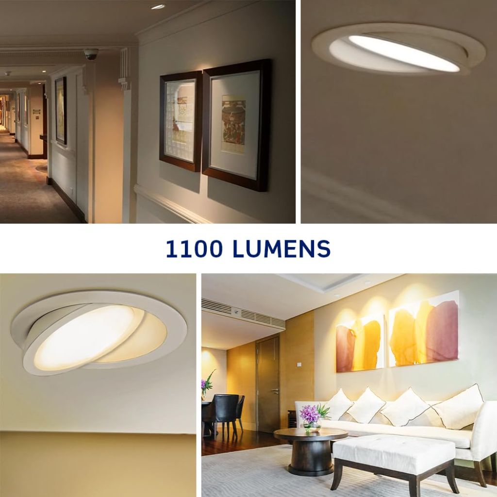 Leviton 6 in. Round Adjustable Slim Downlight, 1100 Lumens, DAR60-S1W
