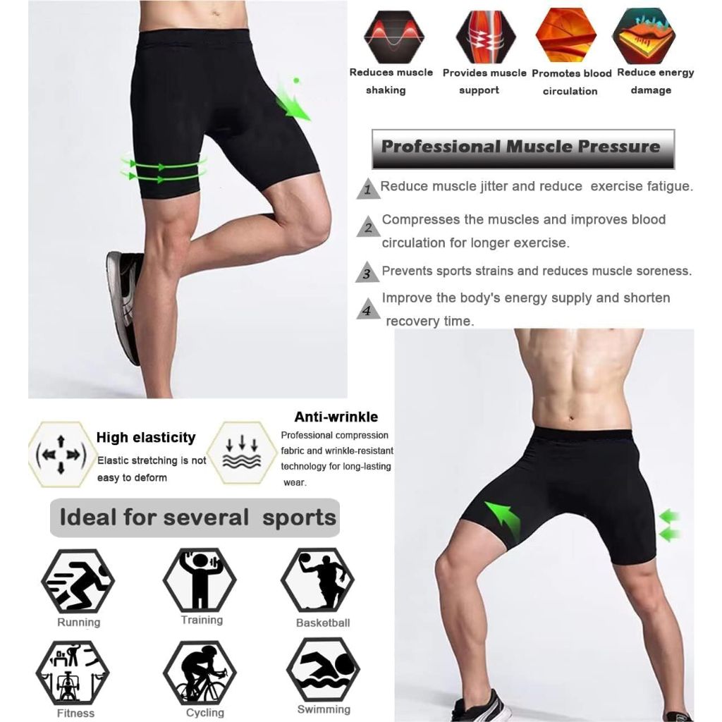 Men's Compression Shorts - XXL - White