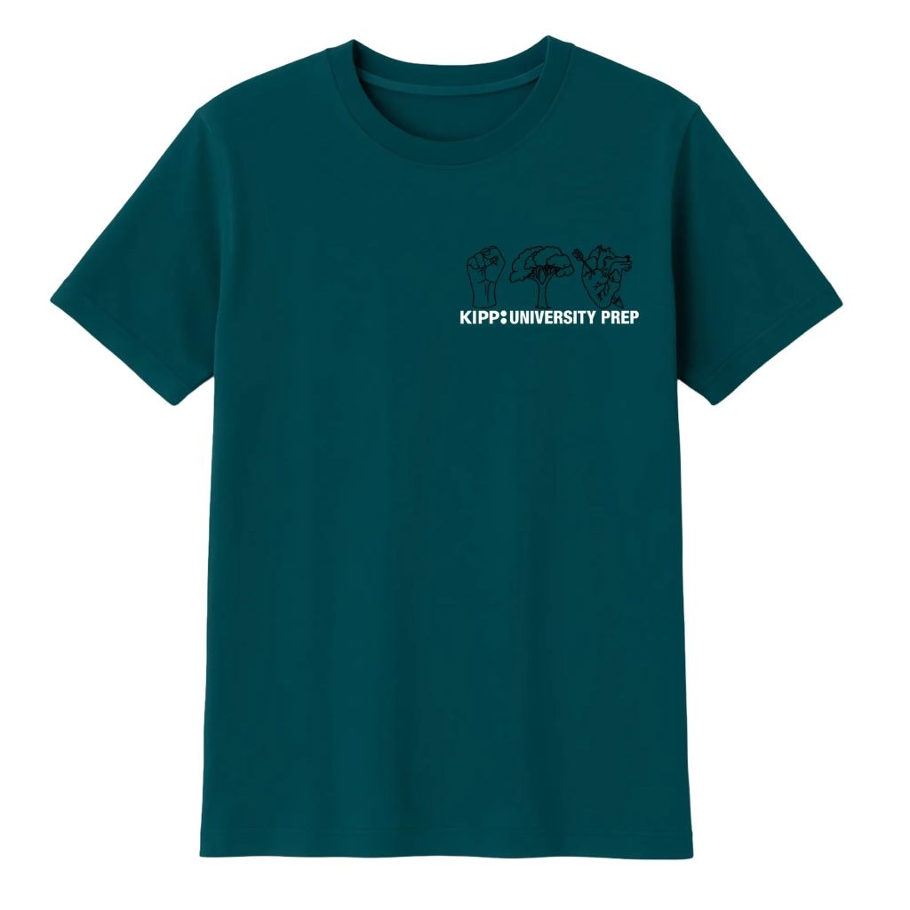 French Toast Adult's Kipp: University Prep Spirit Tee - Hunter Green, 4XL