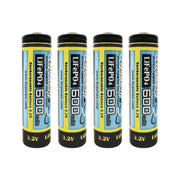 HyperPS 3.2V AA 600mAh Rechargeable Battery for Solar Panel Light, Tooth Brush, Shaver, Flashlight (4-Pack)