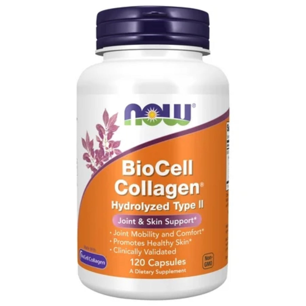 NOW Supplements BioCell Collagen Hydrolyzed Type II - 120 Capsules