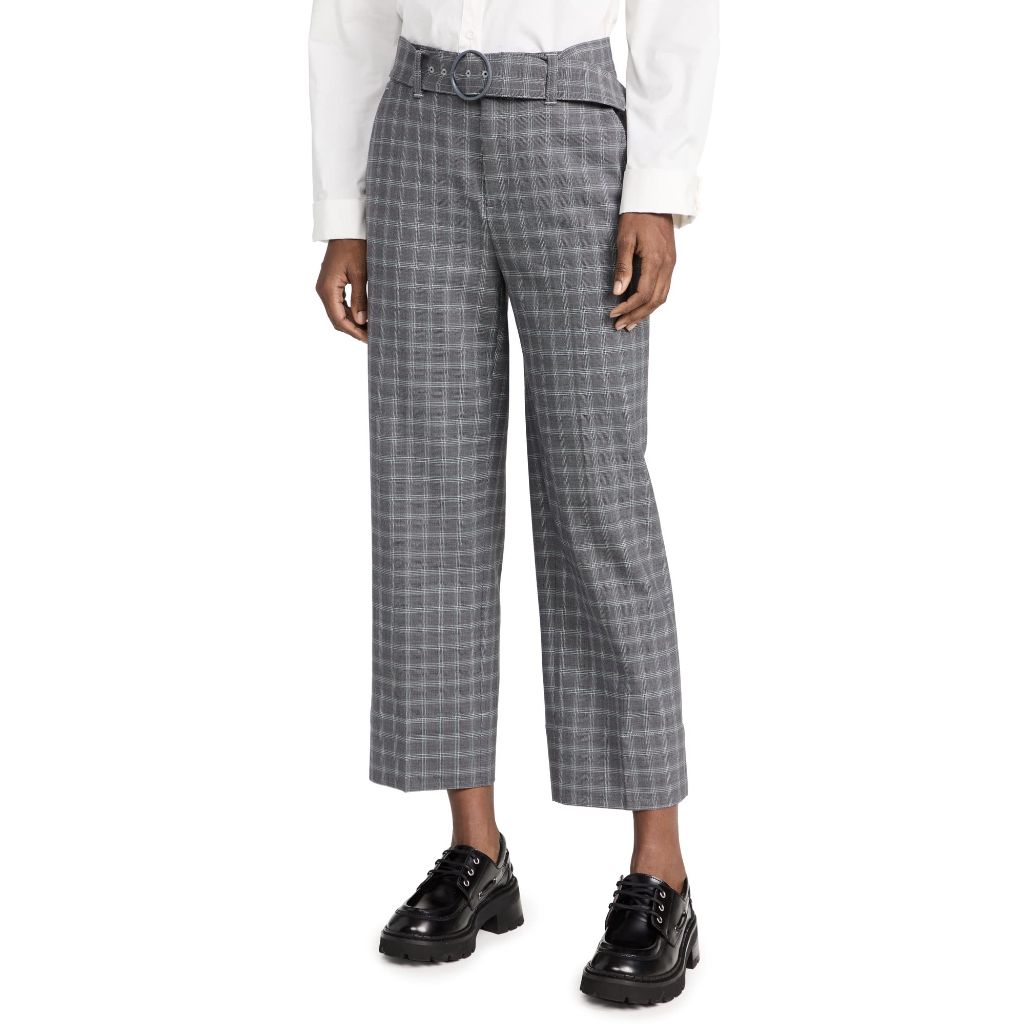 Club Monaco Women's Enamel Ring Pant, Window Pane Plaid, SZ 8