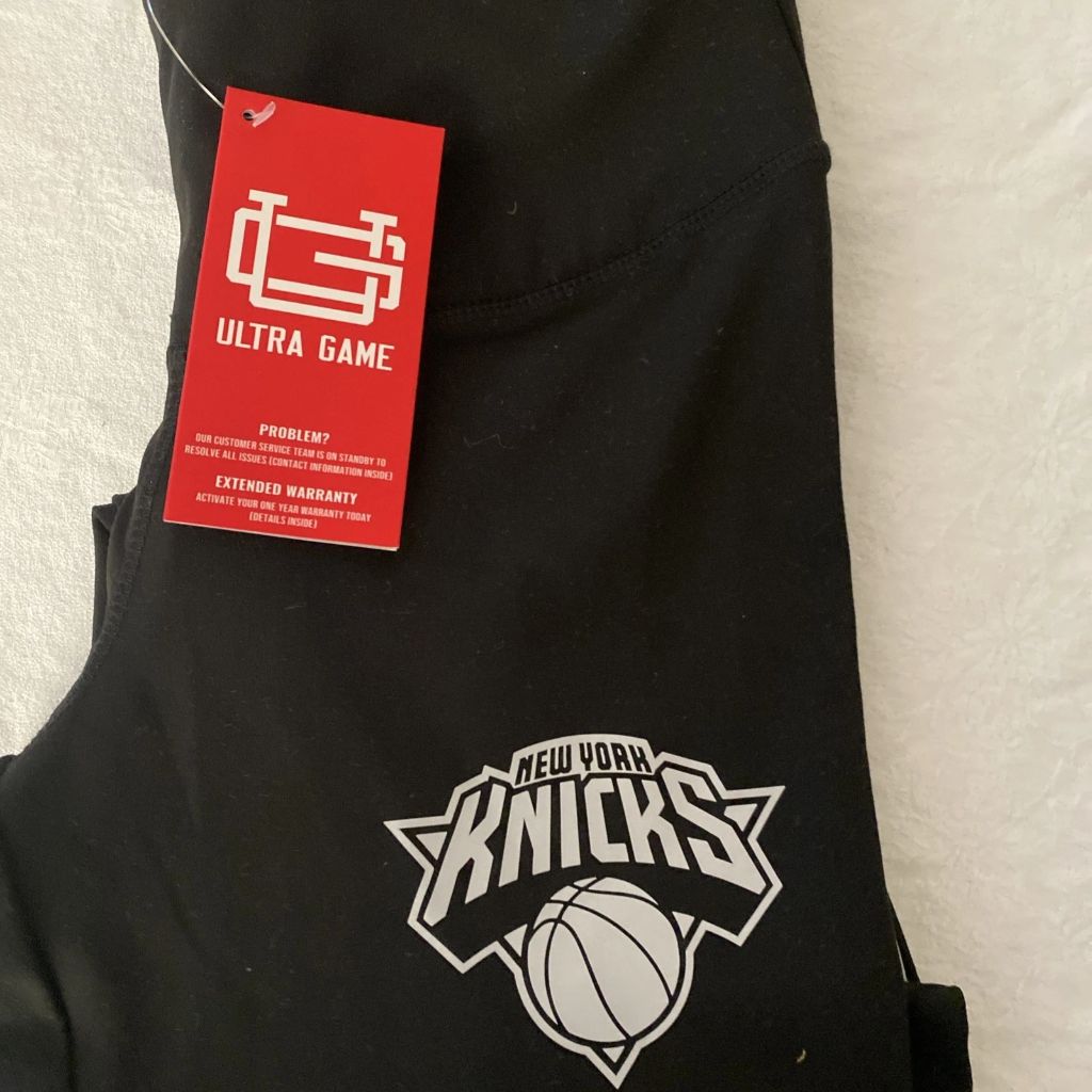 Ultra Game NBA Official Women's Super Soft Lightweight Leggings, New York Knicks, Black, Small