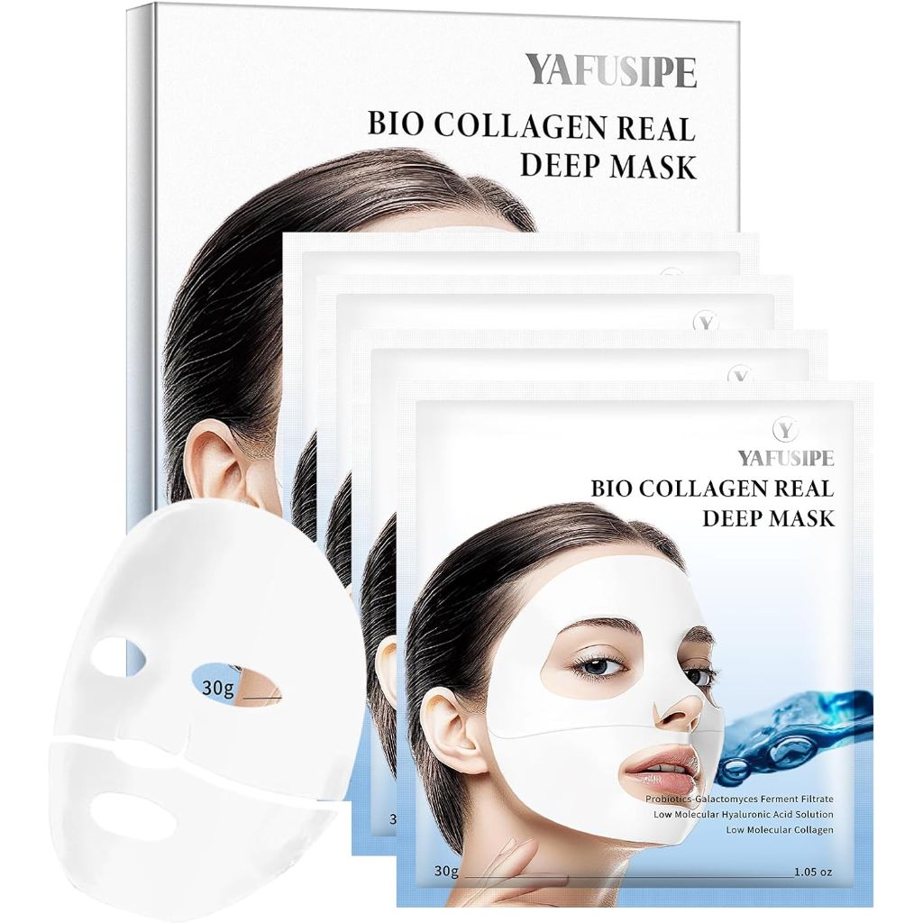 Bio-Collagen Hydrating Hydrogel Facial Sheet Masks 4ea