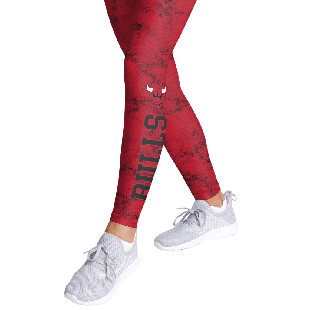 FOCO Chicago Bulls NBA Womens Team Color Cloud Leggings - S