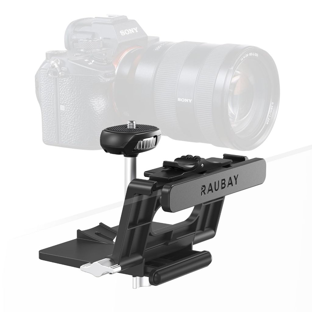 RAUBAY Monitor Camera Mount Stand with 1/4" Screw, MILC Monitor, Maximum Width up to 1.4"