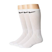 Nike Unisex Adult Everyday Cushioned Crew Socks (3 Pair) - White, Medium