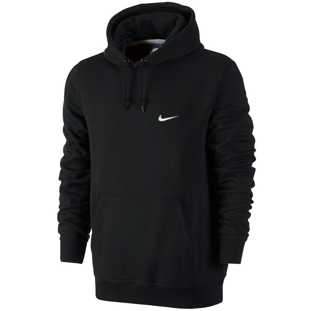 NIKE Mens Club Fleece Pullover Hoodie (Black, 2XL)