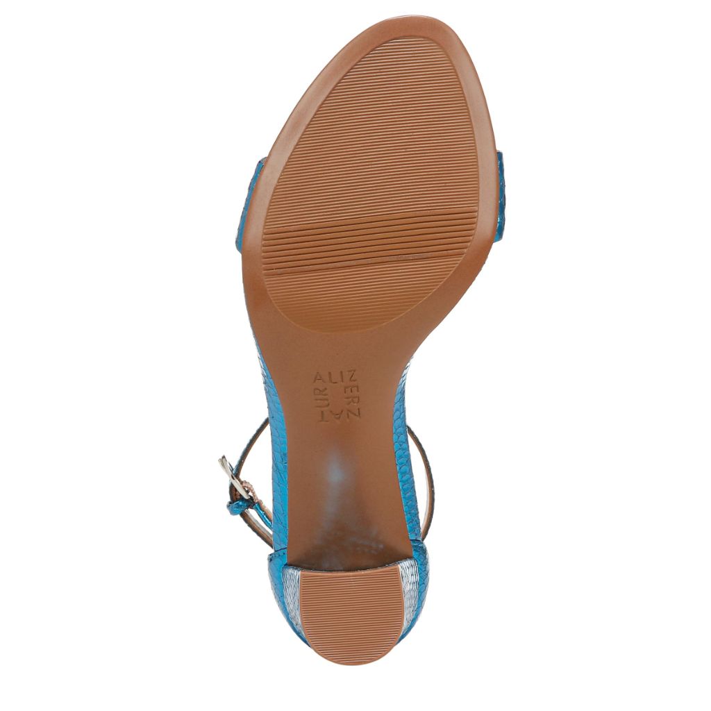 Naturalizer Women's Vera Sandal Light Blue Metallic Snake 8 W